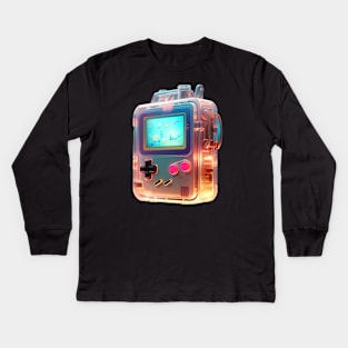 Retro Gaming Glasswork Kids Long Sleeve T-Shirt